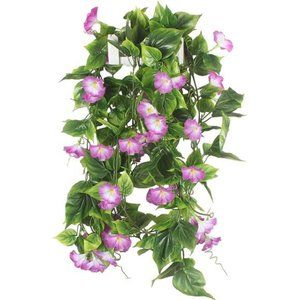 Artificial Vines,2pcs 15Feet Morning Glory Hanging Plants Silk Garland FakePlant